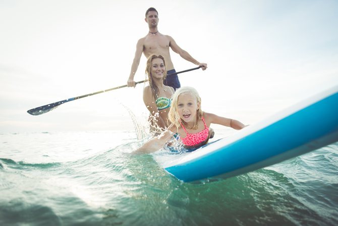 Stand-up-paddling on your charter vacation