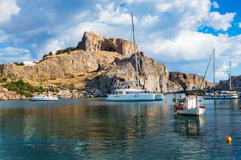 The Greek Ports are perfect to visit with a rented yacht