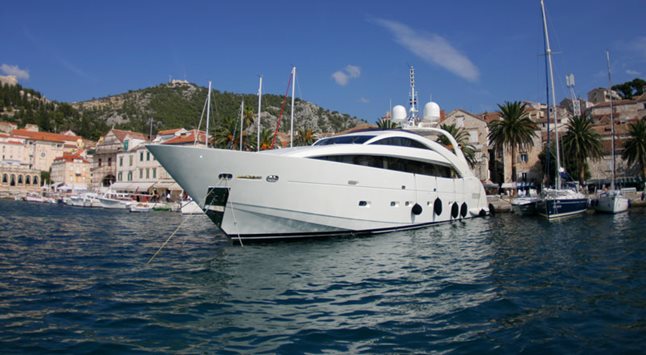 Luxury motor yacht in Hvar, Croatia