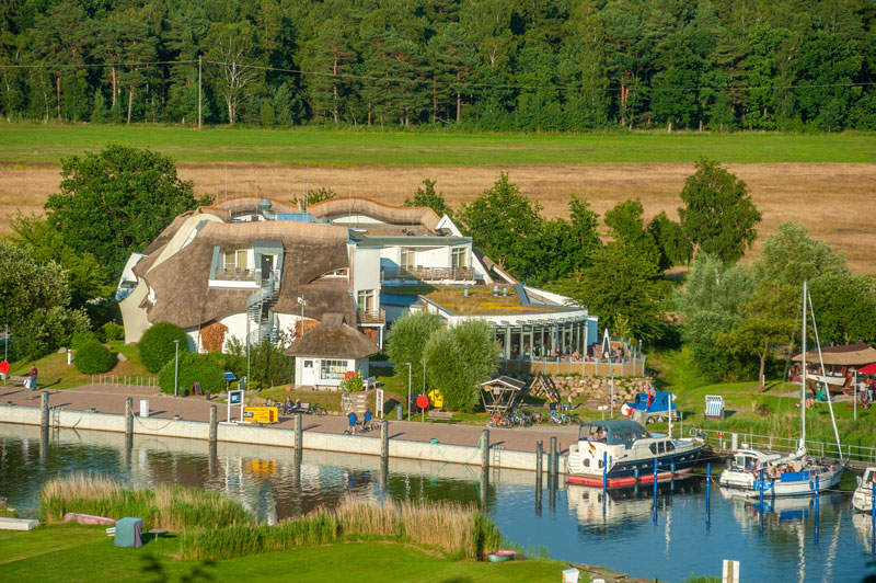 Mooring for boats near Babe-Moritzdorf on Rügen