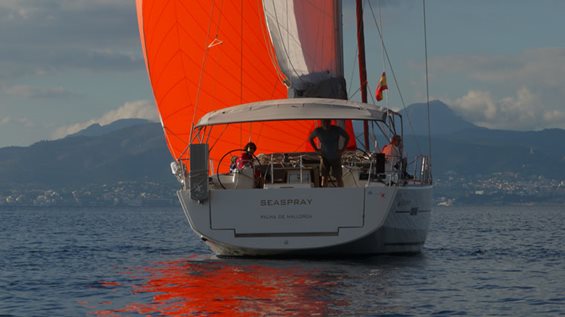 Wonderful charter sailboat in the bay of Palma