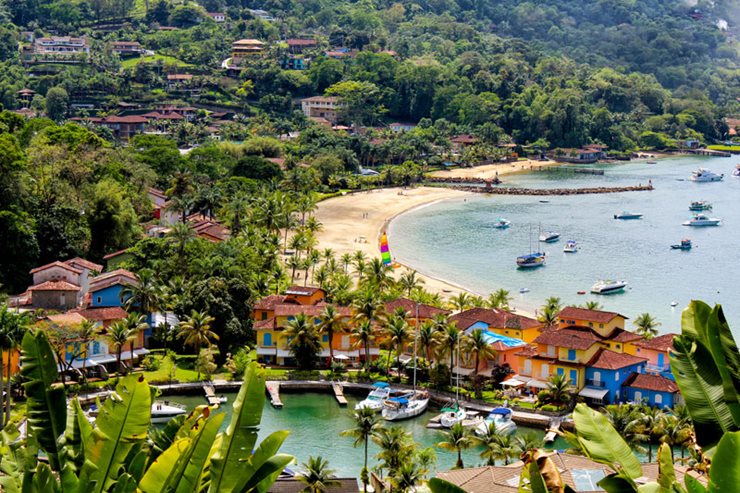 beautifully landscaped marina in Brazil