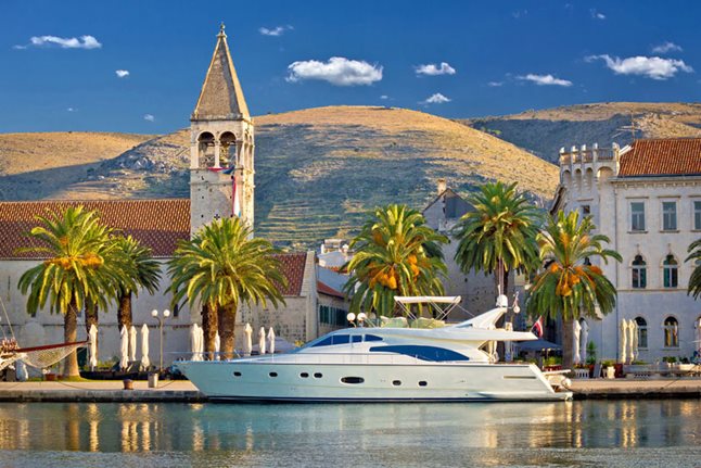 Luxury motor yacht at Trogir
